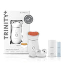 NuFACE TRINITY+ Microcurrent Facial Device + LED Red Light Wrinkle Reducer Attachment - FDA Cleared Skin Tightening Device + Microcurrent Gel Activator & Silk Creme by CozyNest Decor