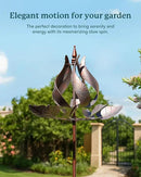 Wind Spinners Outdoor - Large Tulip Metal Wind Spinners with Stake, Garden Windmill Yard Spinner Lawn Decor (24" W x 75" H) by CozyNest Decor