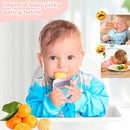 Baby Solids/Frozen Fruit Feeder Pacifier, Infant Teether Toy 4M+, BPA-Free Silicone Pouch & Nipple, Safely Introduce Solids, Teething Relief, 2-Pack - Yellow/Purple (Mouse) by TinyTreasures Baby Boutique