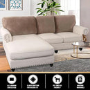 PrinceDeco Sectional Couch Covers Velvet Cushion Covers for Sectional Couch Cushion Covers for Sectional Sofa Separate Sectional Sofa Slipcovers Washable(1 Chaise Back+ 2 Sofa Back,Taupe) by CozyNest Decor
