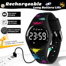 Kids Watches for Girls Boys Digital Sport Watch with Step Counter Pedometer Vibration Alarm Clock, No App Waterproof Fitness Tracker Kids Watch Boys Girls Teens Students Ages 5-16 by TinyTreasures Baby Boutique
