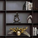 Bookshelf Decor Thinker Statue - Abstract Style Thinker Sculptures Modern Aesthetic Figurine Decoration Statues for Home Decor-Right Thinking-Black by CozyNest Decor