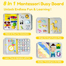Qizfun Busy Board Book Montessori Toys for 1 2 3 4 Year Old, Boy Girl Birthday Gifts, Educational Sensory Learning Toys for Toddlers 1-3, Car Airplane Travel Activities Toys for Kids Ages 2-4 Year Old by TinyTreasures Baby Boutique