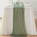 Sioloc 1 Pack Sage Green Cheesecloth Table Runner Fall Autumn Decor for Home 10ft Table Cloth for Tea Wedding Birthday Party Baby Bridal Shower Halloween Thanksgiving by CozyNest Decor