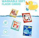 Jollybaby Reusable Soft Cloth ABC Alphabet/Letters Animal Flash Cards for Baby 0-3-6-9-12-18 Month, Curious Baby First Words Learning Activity Flashcards, Tummy Time Toy Gift for 1 Year Old Boy Girl by TinyTreasures Baby Boutique