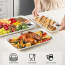 DELLING Serving Platter, 18/16/14inch Large Serving Tray, Serving Platters for Snacks, Fruit, Turkey, Dessert, Serving Trays for Entertaining at Parties and Weddings, Microwave Dishwasher Oven Safe by CozyNest Decor