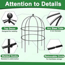 2 Pcs Jardin Bird Cage Plant Support 24" H Large Sturdy Grow-Through Flower Support Black Peony Plant Support Cage Climbing Plant Trellis Sculptural Garden Decor for Perennial Flowers Classic Black by GreenHaven Gardens