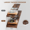 Heimlove 12 Inch Deep Floating Shelves, 55 x 12 inch Extra Long Floating Shelves for Wall, Large Display Shelf & Storage Shelf for Living Room Bedroom Kitchen Home Office, Set of 2, Rustic Brown by CozyNest Decor