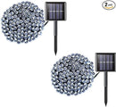 2 Pack 200 LED Solar String Lights, 85.2ft 8 Modes Solar String Lights for Outside, Waterproof and Solar Powered Outdoor String Lights for Holiday Christmas Yard Garden Tree Wedding Party (Cold White) by GreenHaven Gardens