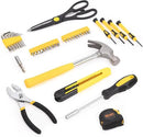 WGGE 39-Piece Home Tool Set/Hand Tool Set – Durable Household Hand Tool Kit with Hammer, Screwdrivers, Pliers, Wrench, Hex Keys & More – Compact Storage Case for Home Repairs, DIY & Maintenance by GreenHaven Gardens