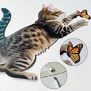 Metal Garden Stakes Decor,Cute Cats Playing with Butterflies Stakes, YGarden Statues Bird Repellent Cat Decorative Garden Stakes for Yard, Garden, Lawn Outdoor Decorations Set of 2 by GreenHaven Gardens