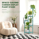 TOSKING 5 Tier Tall Plant Stand Indoor Outdoor, Heavy Duty Corner Shelf for Plants & Decor, Space Saving 3.9FT Metal Flower Pot Stand for Balcony, Garden, Living Room, Patio (Blue, 47in) by GreenHaven Gardens