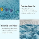 GONAAP Fuzzy Faux Fur Throw Blanket Sky Blue Super Soft Cozy Plush Fuzzy Shaggy Blanket for Couch Sofa Bed (Sky Blue, Throw(50"x60")) by CozyNest Decor