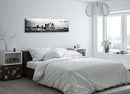DJSYLIFE Los Angeles Skyline Wall Art Black and White USA Panoramic Cityscape Picture Canvas Prints Artwork for Bedroom Men Room Office Decoration Painting Ready to Hang 13.8"x47.3" by CozyNest Decor