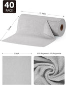 Fantasticlean Microfiber Cleaning Cloth Roll -40 Pack, Tear Away Microfiber Towels, 12" x 12", Reusable, Washable, Scratch Free, Ultra Absorbent Dish Rags for Car, Home, Garage or Shop (Grey) by CozyNest Decor