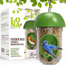 LONA Bird Feeders for Outdoors, Tube Feeder Weatherproof with Multiple Hanging Methods, Wild Bird Feeding Silo for Outside, 1 Port by CozyNest Decor