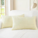 CaliTime Throw Pillow Covers Decorative 16 X 26 Inches Pack of 2 Cozy Chenille Cushion Cases for Couch Sofa Bed Living Room Home Beige by CozyNest Decor