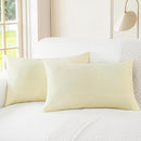 CaliTime Throw Pillow Covers Decorative 12 X 20 Inches Pack of 2 Cozy Chenille Cushion Cases for Couch Sofa Bed Living Room Home Beige by CozyNest Decor