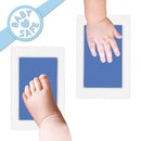 Large Clean Touch Ink Pad for Baby Handprints and Footprints – Inkless Infant Hand & Foot Stamp – Safe for Babies, Doesn’t Touch Skin – Perfect Family Memory or Gift, Blue Print Kit by Tiny Gifts by TinyTreasures Baby Boutique