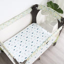 SPRINGSPIRIT Pack and Play Sheets, Pack n Play Sheets Ultra Soft, Mini Crib Sheets 4 Pack, Pack n Play Mattresses Sheets Compatible with Graco Pack n Play, Soft and Breathable, Aqua, Aqua + White by TinyTreasures Baby Boutique