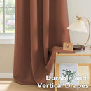 H.VERSAILTEX Room Darkening Curtains for Living Room Light Reducing Thermal Insulated Window Treatment Panels/Drapes Grommet Top 2 Panels (Washed Spice - 52 x 84 Inches) by CozyNest Decor