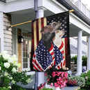 FLAGWIX Patriot American Dog Flags - Four Labrador Retriever Dogs Double Sided Flag - 4th of July Decorations for Home, Outside, House Flag 30x40 Heavy Duty Canvas, Decorative Indoor Outdoor Flag by GreenHaven Gardens