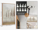 SIGNINART Large Pine Tree Framed Canvas Wall Art Set, Foggy Forest Landscape Wall Decor, Modern Beige Nature Artwork, Misty Forest Wall Painting for Living Room, Bedroom,Office 16 x24 x3 by CozyNest Decor