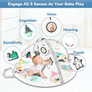 Baby Play Mat Tummy Time Mat with Exclusive Foldable Design, Stage-Based Skill Development Activity Gym, Machine Washable Baby Play Mats for Floor with Gift Package (Zebra) by TinyTreasures Baby Boutique