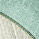 MIULEE Pack of 2 Couch Throw Pillow Covers 18x18 Inch Greyish Green Farmhouse Decorative Pillow Covers with Stitched Edge Soft Chenille Solid Dyed Spring Pillow Covers for Sofa Bed Living Room by CozyNest Decor
