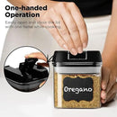 Shazo 9 PC Airtight Food Storage Containers - BPA Free Clear Plastic Snack & Spice Containers with Easy Lock Lids - Kitchen and Pantry Organization for Herbs, Coffee, Tea - 0.5L / 2.1 Cups by CozyNest Decor