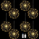 FOOING 8 Pack Firework Lights Led Copper Wire Star String Lights 8 Modes Battery Operated Fairy Lights with Remote,Wedding Decorative Hanging Light for Party Patio Garden Decoration by GreenHaven Gardens