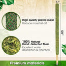 DUSPRO 59’’ Large Green Mesh Moss Pole Monstera Plant Support, Tall Plant Stakes, Moss Pole for Plants Monstera, Garden Pole, Moisture Stick for Plants (1pc., 59''), Natural by GreenHaven Gardens