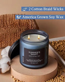 M&SENSE Summer's Night Scented Candle, 11.6oz Natural Soy Wax Clean Non Toxic for Home, Medium 2 Wick Gifts for Men, Up to 70 Hours Burn time, Manly Candles for Bedroom by CozyNest Decor