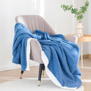 Soft Fuzzy Throw Blanket - Blue Cozy Warm Knit Fluffy Plush, Lightweight & Breathable, Throw for Bed, Chair, Sofa, Couch, Outdoor, 60"X80", Oeko-TEX Certified by CozyNest Decor