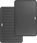 80631 Cast Iron Cooking Griddle for Weber Go-Anywhere Charcoal and Gas Grills, 16"x10" Grill Griddle Pan, Portable for Indoor Stovetop/Outdoor Camping BBQ, Replacement for Weber 70211 3634 67195 by GreenHaven Gardens