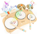 Kids Drum Set for Toddlers 3+, 8 in 1 Montessori Musical Instruments - Wooden Musical Toys for Baby Easter Christmas Birthday Gifts for Preschool Learning Music for Boys Girls Age 3 4 5 6 by TinyTreasures Baby Boutique