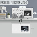 Baby Sonogram Picture Frame w/ Baby Countdown Weeks - Standard 4x3 Ultrasound Photo - Pregnancy Announcements Ideas - Gender Reveal - New Mom Expecting Parents Keepsake by TinyTreasures Baby Boutique
