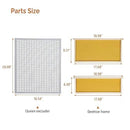 VINGLI 10 Frames Beehive, Complete Beehive Kit Includes 1 Deep Boxes, 1 Medium Box, Frames and Waxed Foundations, for Yard, Field, Bee Farm (2 Layer) by GreenHaven Gardens