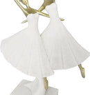 Deco 79 Polystone Dancer Decorative Sculpture Ballet Home Decor Statue with Gold Accents, Accent Figurine 9" x 4" x 13", Cream by CozyNest Decor