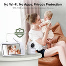 bonoch Add-on Baby Camera Unit for BBM01/ BBM03/ BBM05, 720p HD Video Baby Monitor Camera No WiFi, Security Split-Screen, Auto Night Vision, 4X Zoom, 2-Way Audio, Temperature Sensor, 8 Lullabies by TinyTreasures Baby Boutique