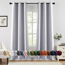 MIULEE Blackout Curtains for Bedroom Living Room 96 Inches Long 2 Panels, Thermal Insulated Room Darkening Drapes Solid Grommet Noise Reduction Light Blocking Window Curtains 40x96 Inch Greyish White by TinyTreasures Baby Boutique
