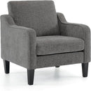 VINGLI Accent Chairs for Living Room Chairs Reading Chair Mid Century Modern Chair Soft Chenille Sofa Chair Upholstered Arm Chair Comfy Chair Side Chair (Light Grey Chenille) by CozyNest Decor