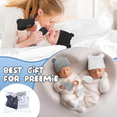 Cuffbow 4 Pcs Preemie Hats Mittens and Socks Set Preemie Mittens Warm Terry Socks for Baby by TinyTreasures Baby Boutique