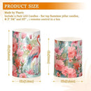 Flickering Flameless Candles, Pink Flamingo Print LED Candles with Remote Timer, Set of 2 Battery Operated Candle for Valentine Wedding Birthday by GreenHaven Gardens