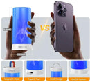 【Upgraded】 LED Flame Lights with Remote & Timer, 4-Mode Rechargeable Battery Operated Flameless Candles, Waterproof Pillar Flickering Lanterns for Room Patio Wedding Halloween Home Decor, Blue by GreenHaven Gardens