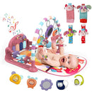 dearlomum Baby Play Mat Gym,Funny Play Piano Tummy Time Baby Activity Mat with 5 Infant Sensory Toys & 4 Wrist Rattle Socks, Boy & Girl Gifts for Newborn 0 to 3 6 9 12 Months(Pink) by TinyTreasures Baby Boutique