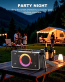 GFEEN Portable Bluetooth Speaker: 200W Peak, 15H Playtime, Wireless Speakers with Microphone, 5″ Subwoofer, Loud Sound, Light Show, Fast Charging for Outdoor, Party, Backyard(Silver with 1Mic) by TinyTreasures Baby Boutique