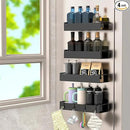 4 Pack Magnetic Spice Rack Organizer for Refrigerator and Oven, Matt Black Fridge Organizers and Storage for Kitchen by CozyNest Decor