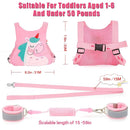 Toddler Leash-Baby Walking Safty Harness and Child Anti Lost Wrist Link for Girls/Boys Travel (Pink) by TinyTreasures Baby Boutique