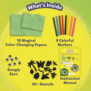 Skillmatics Sun Paper Art Kit - STEM Craft Kit for Kids with Decorative Paper, Stencils & Markers, Create with Sunlight, Mess-Free, Indoor Fun, Gifts for Ages 4, 5, 6, 7, 8, 9, 10, 11, 12 by TinyTreasures Baby Boutique